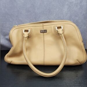 Cole Haan neutral leather satchel shoulder handbag purse